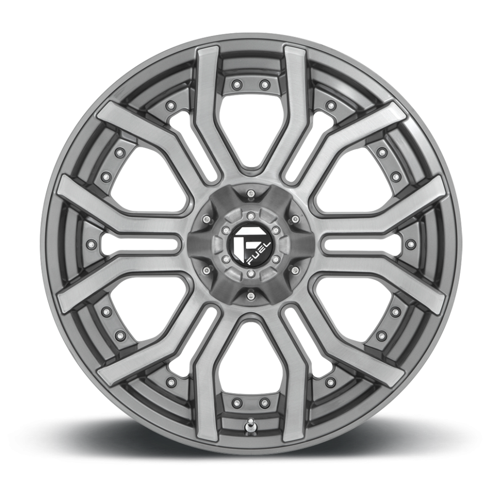 Колесный диск Fuel Off Road Rage Platinum Brushed Gun Metal Tinted Clear 20x10 ET-18 D71320008247