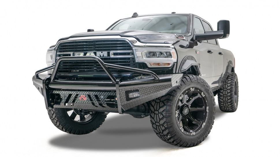 Передний бампер с центральной дугой Black Steel Dodge Ram 2500/3500/4500/5500 10-18 Fab Fours DR10-S2962-1