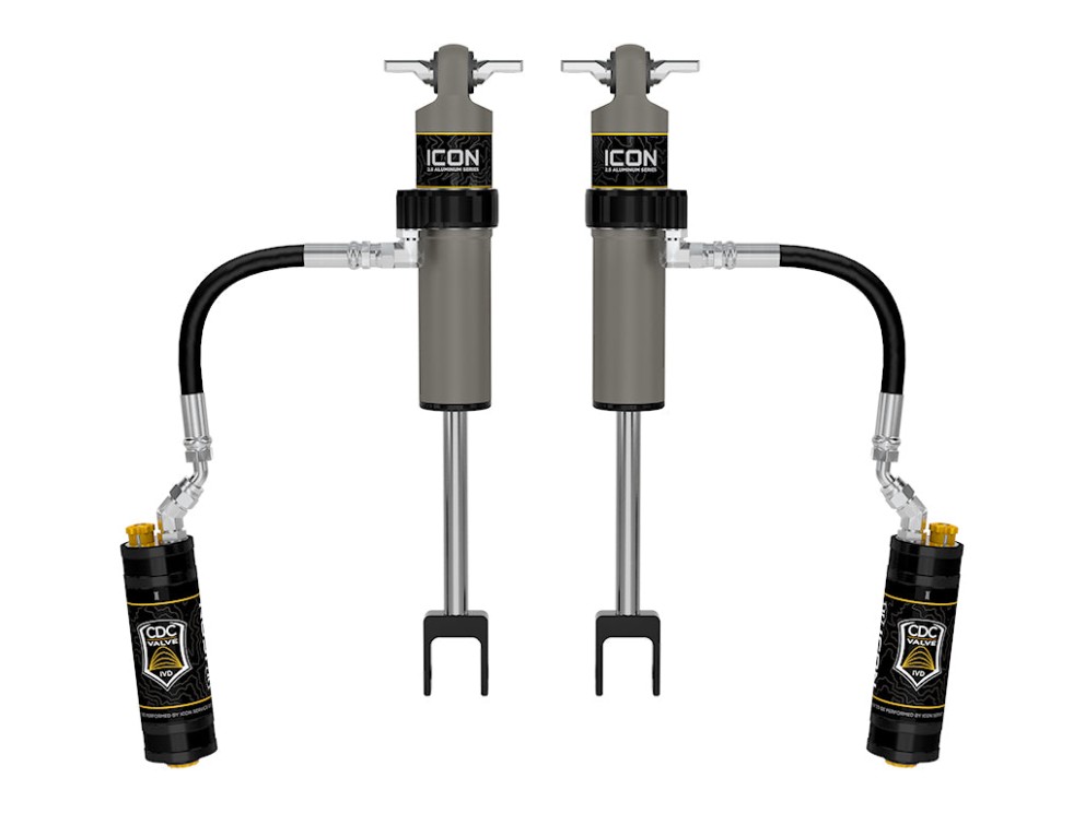 Icon Vehicle Dynamics 71707CP 2.5 VS Remote Reservoir CDCV Rear Reservoir Adjustable Shock Lift 0-3.5" Chevrolet Silverado/GMC Sierra 2500/3500 AT4/AT4X/ZR2 11-26 Pair