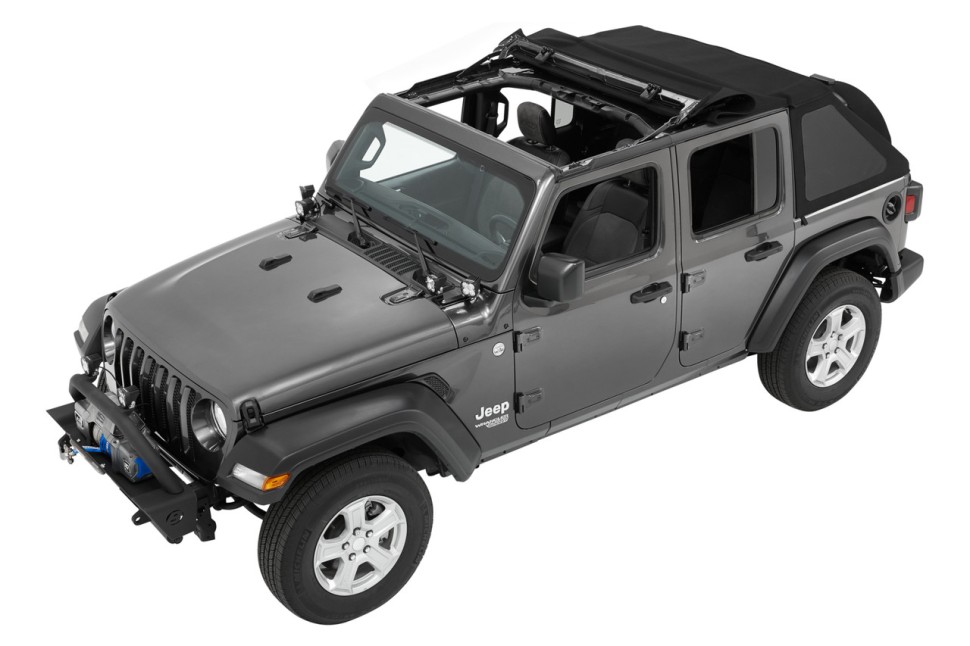 М’який дах Trektop Soft Top Black Diamond Jeep Wrangler JL 18-26 4 Door Bestop 5686335