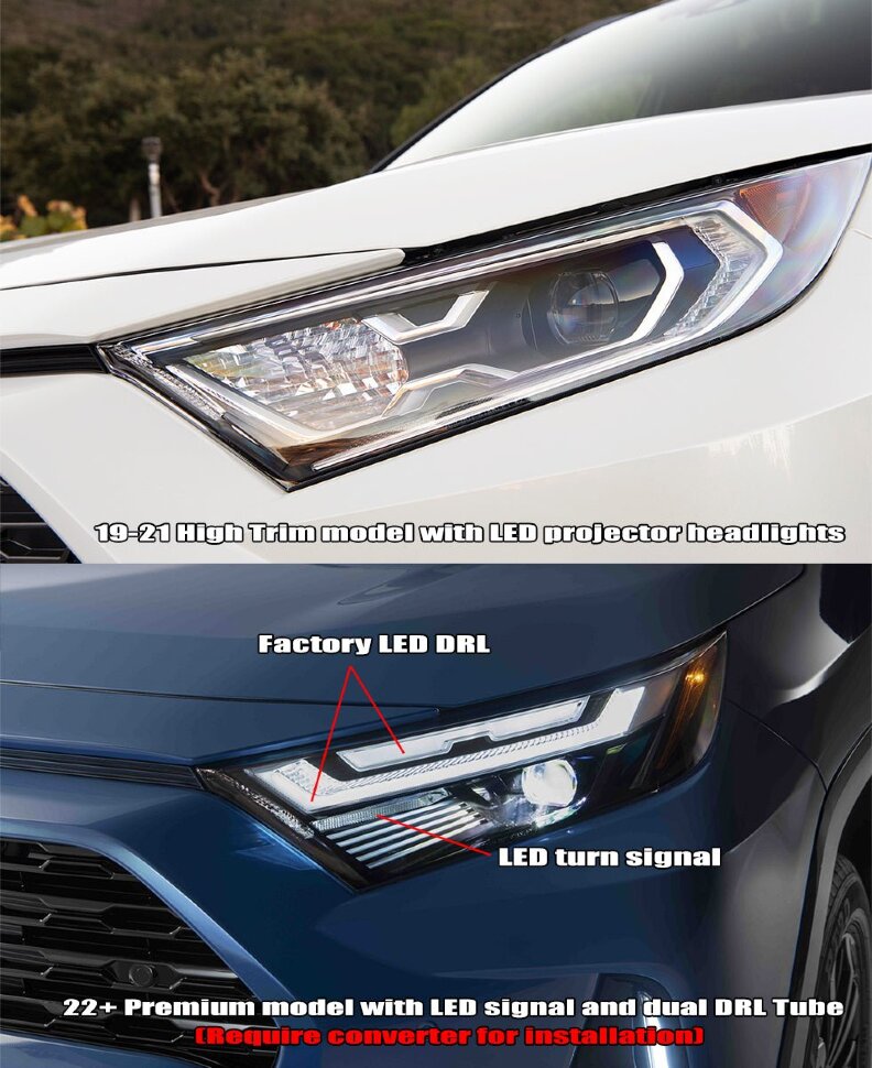 Комплект передніх Led фар Toyota RAV4 19-25 NOVA-Series AlphaRex 880870