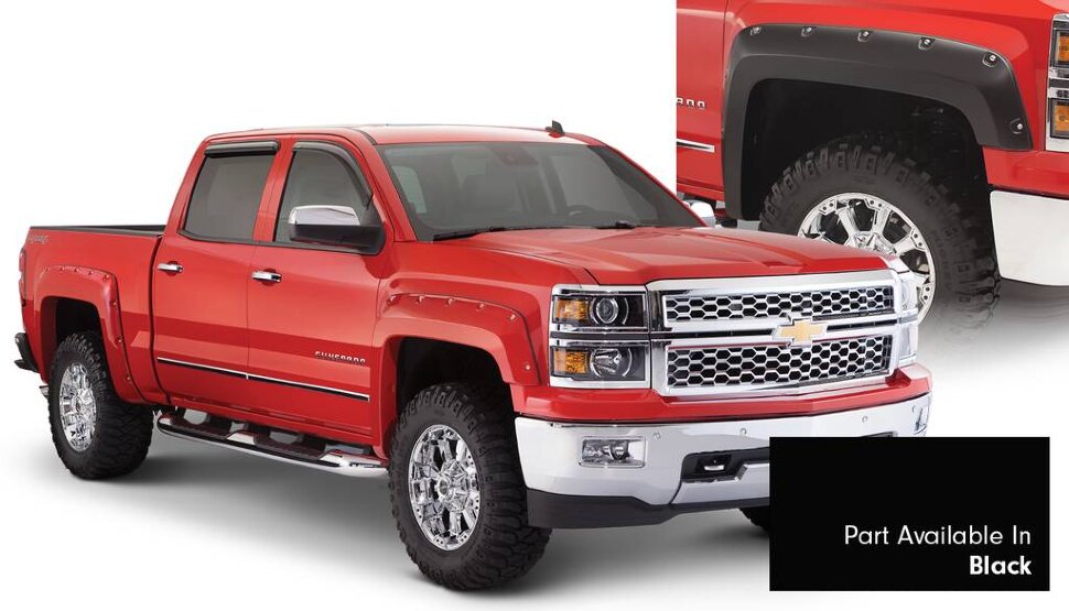 Bushwacker 40957-34 Pocket Painted Fender Flares Set 4 PC Chevrolet Silverado 1500/2500/3500 14-19