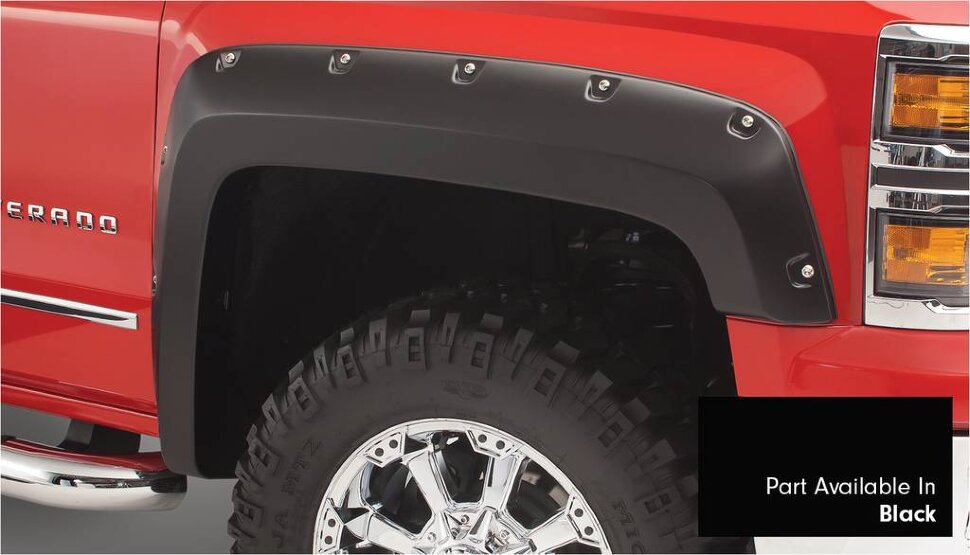 Bushwacker 40957-34 Pocket Painted Fender Flares Set 4 PC Chevrolet Silverado 1500/2500/3500 14-19