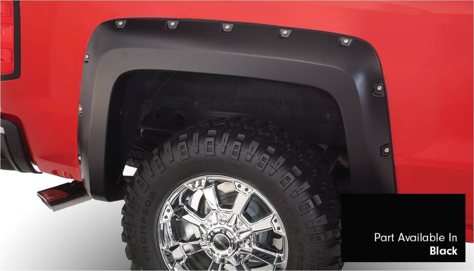 Bushwacker 40957-34 Pocket Painted Fender Flares Set 4 PC Chevrolet Silverado 1500/2500/3500 14-19