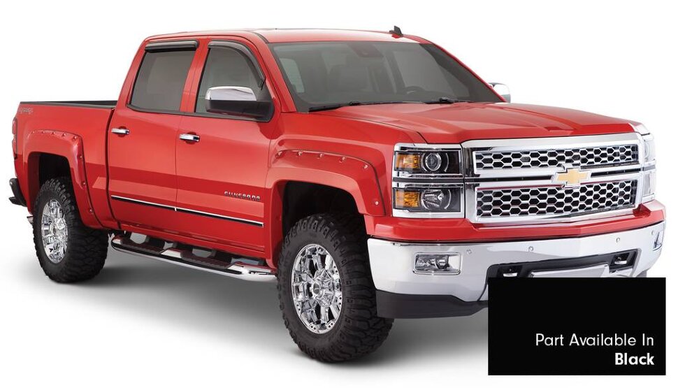 Bushwacker 40957-34 Pocket Painted Fender Flares Set 4 PC Chevrolet Silverado 1500/2500/3500 14-19
