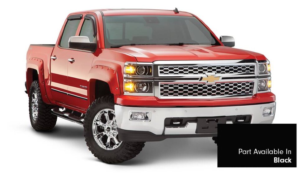 Bushwacker 40957-34 Pocket Painted Fender Flares Set 4 PC Chevrolet Silverado 1500/2500/3500 14-19