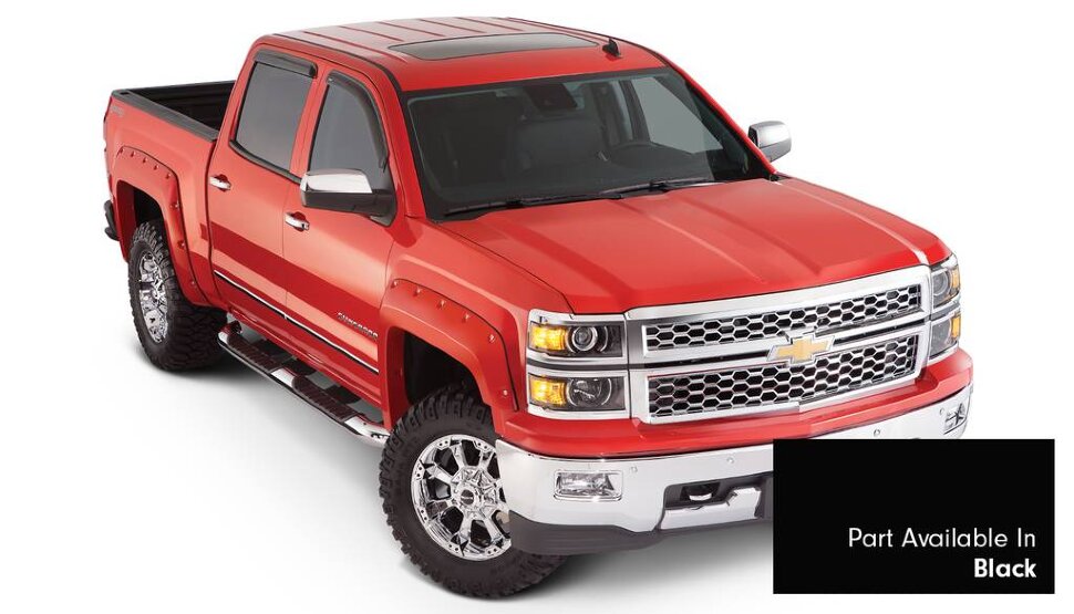 Bushwacker 40957-34 Pocket Painted Fender Flares Set 4 PC Chevrolet Silverado 1500/2500/3500 14-19