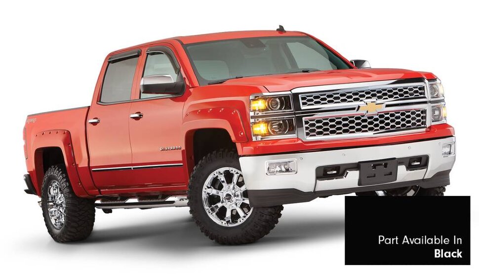 Bushwacker 40957-34 Pocket Painted Fender Flares Set 4 PC Chevrolet Silverado 1500/2500/3500 14-19
