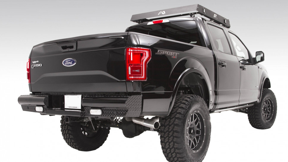 Fab Fours FF15-T3250-1 Black Steel Rear Bumper Ford F-150 15-19