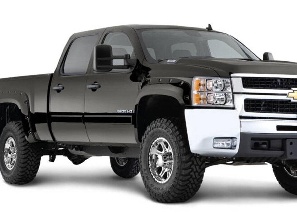 Bushwacker 40957-84 Pocket Painted Fender Flares Set 4 PC Chevrolet Silverado 1500/2500/3500 14-19