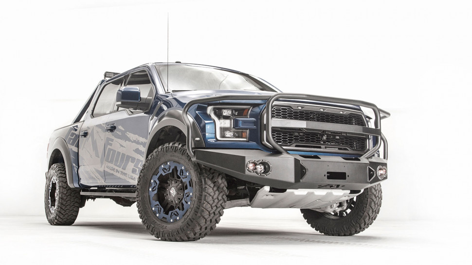 Передний бампер Premium с дугами Ford F-150 Raptor 17-20 Fab Fours FF17-H4350-1