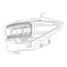 AlphaRex 880705 NOVA-Series Headlights Toyota Tacoma 16-23