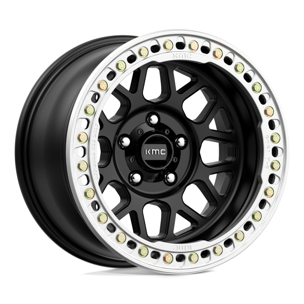 KMC Wheels KM23579050738N Grenade Crawl Beadlock Wheel Satin Black 17x9 -38