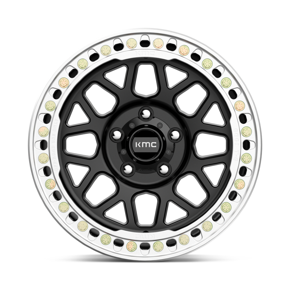 KMC Wheels KM23579050738N Grenade Crawl Beadlock Wheel Satin Black 17x9 -38