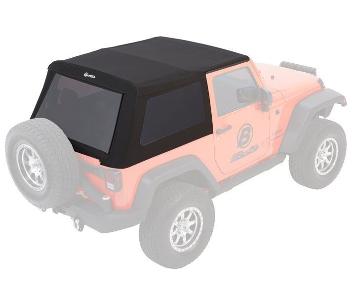 М’який дах Trektop Glide Soft Top Black Diamond Jeep Wrangler JK 07-18 2 Door Bestop 5492235