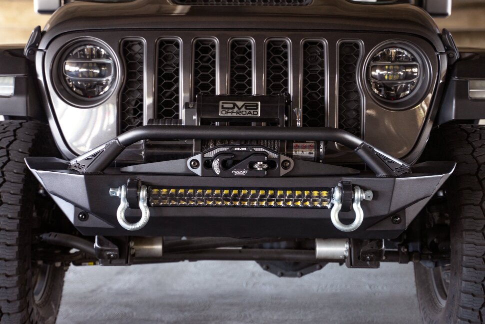 Передний бампер под лебёдку Jeep Wrangler JK/JL/Gladiator JT 07-25 FS-1 DV8 Offroad FBJL-11