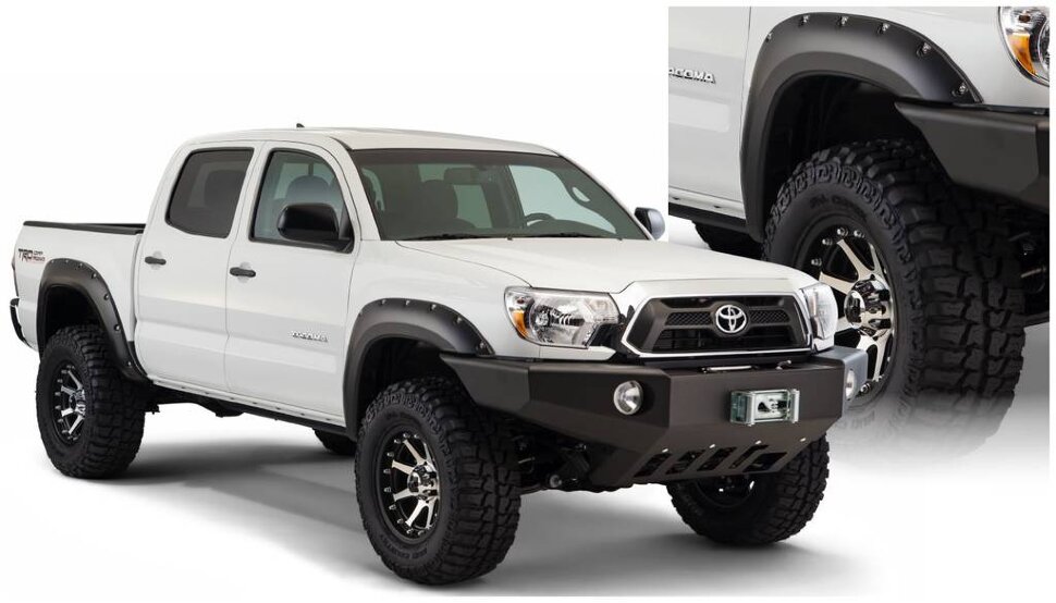 Bushwacker 31928-02 Pocket Style Fender Flares Set 4 PC Toyota Tacoma 12-15