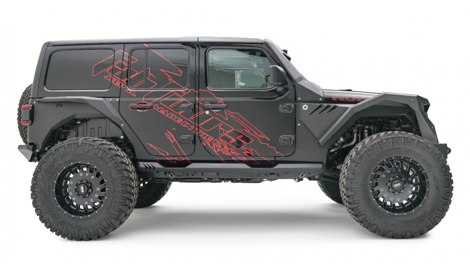 Пороги Rock Slider Jeep Wrangler JL 18-22 Fab Fours JL18-G1550-1