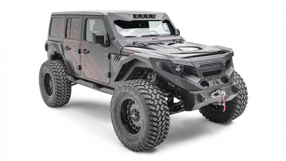 Пороги Rock Slider Jeep Wrangler JL 18-22 Fab Fours JL18-G1550-1