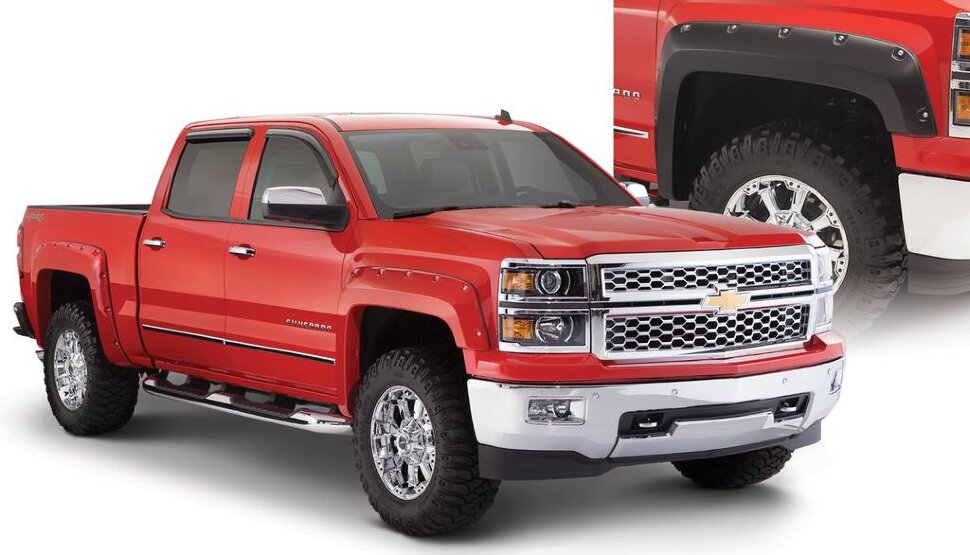 Bushwacker 40959-02 Pocket Style Fender Flares Set 4 PC Chevrolet Silverado 1500 14-18