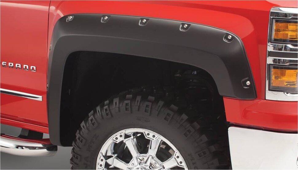 Bushwacker 40959-02 Pocket Style Fender Flares Set 4 PC Chevrolet Silverado 1500 14-18