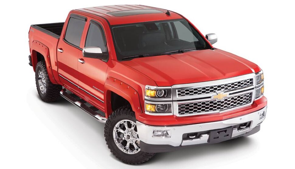 Bushwacker 40959-02 Pocket Style Fender Flares Set 4 PC Chevrolet Silverado 1500 14-18