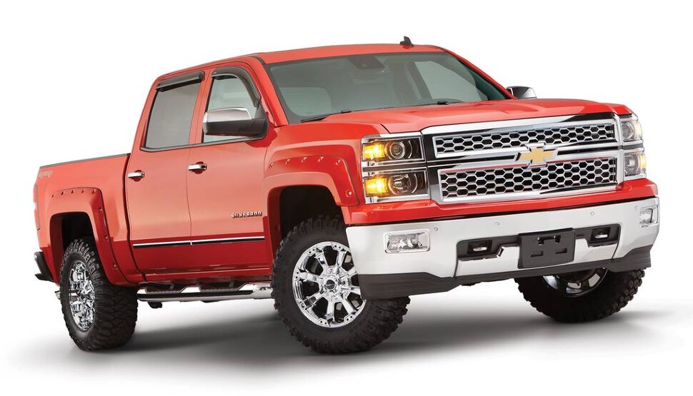 Bushwacker 40959-02 Pocket Style Fender Flares Set 4 PC Chevrolet Silverado 1500 14-18