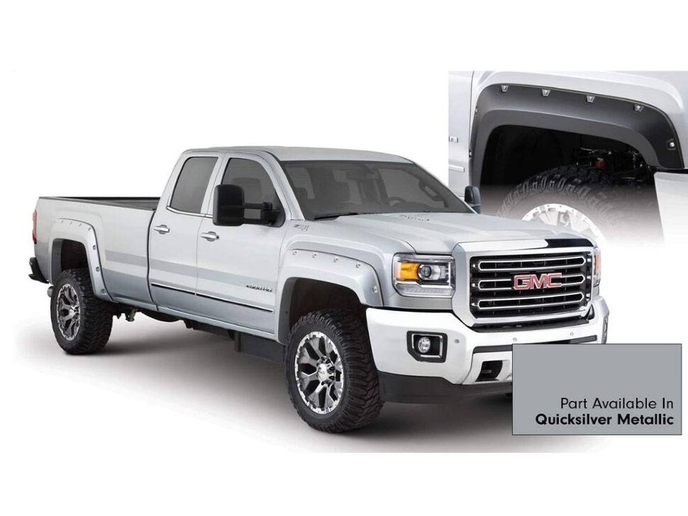 Bushwacker 40974-54 Pocket Painted Fender Flares Set 4 PC GMC Sierra 1500 16-18