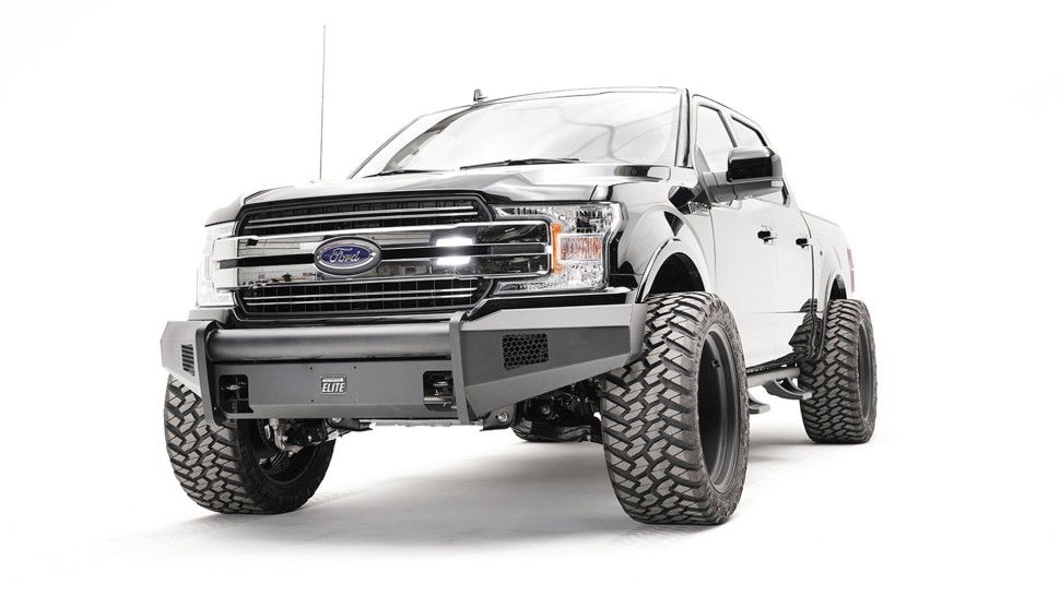 Передний бампер с защитной дугой Black Steel Elite Ford F-150 21-22 Fab Fours FF21-R5060-1