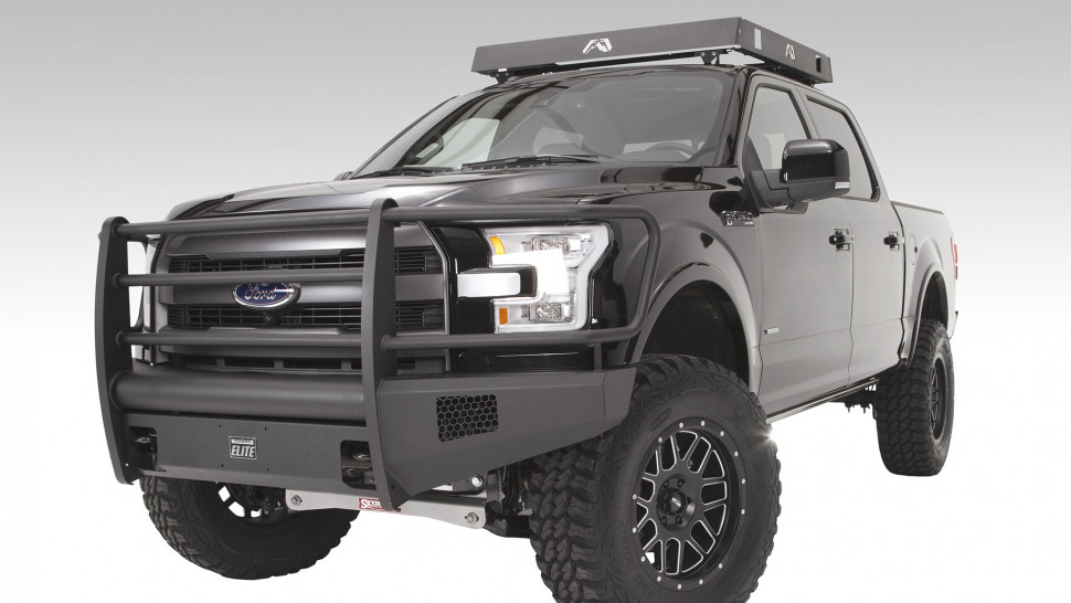 Передний бампер с защитной дугой Black Steel Elite Ford F-150 21-22 Fab Fours FF21-R5060-1