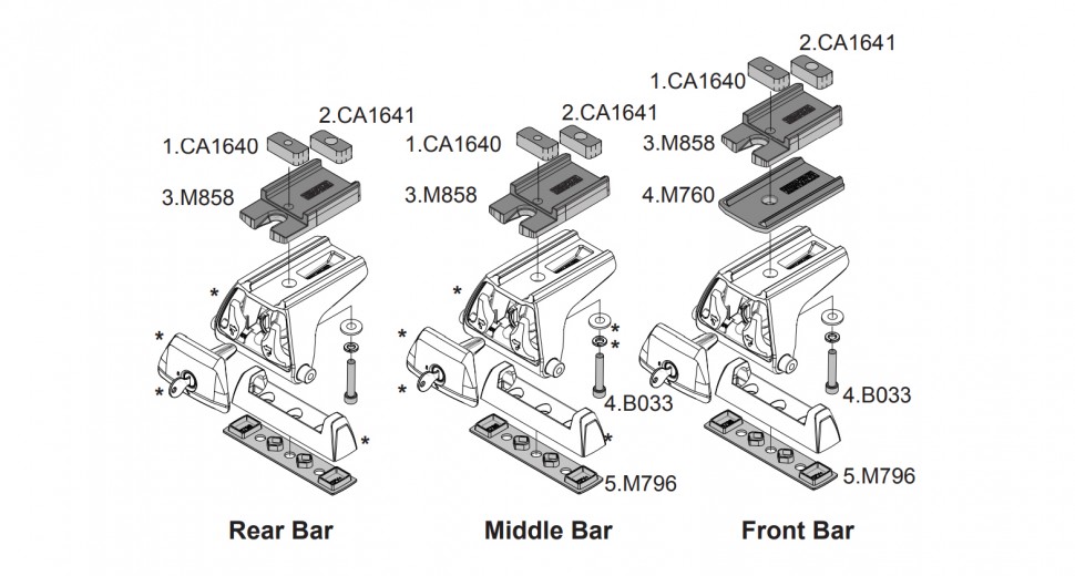 Крепления платформы Universal Rhino-Rack PLHS4