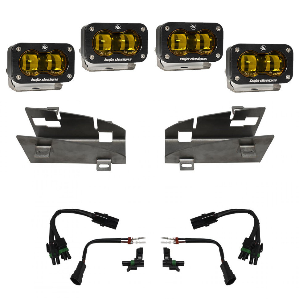 Baja Designs 448169 S2 SAE Fog Light Kit Dodge Ram 1500 19-22 Rebel/TRX
