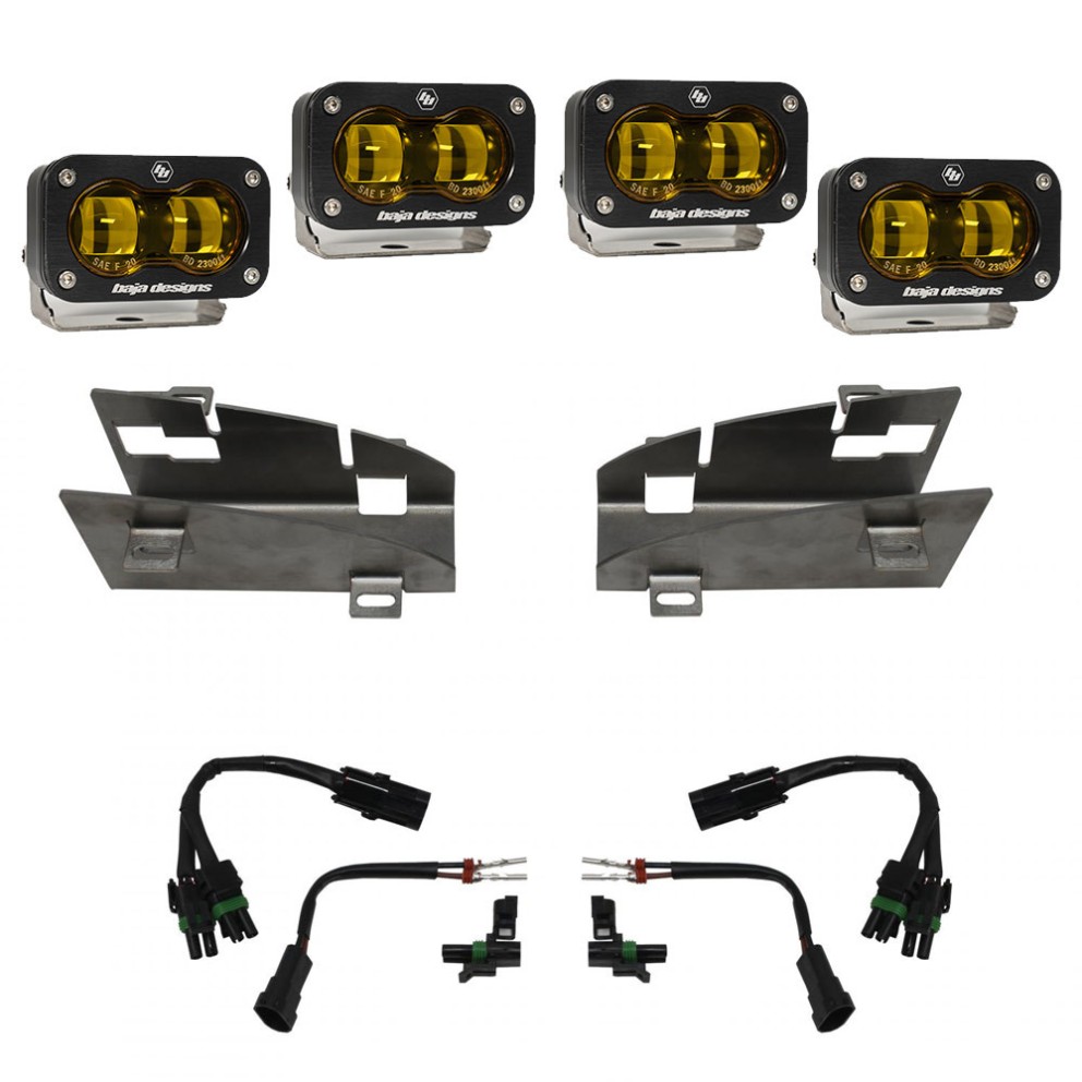 Baja Designs 448169 S2 SAE Fog Light Kit Dodge Ram 1500 19-22 Rebel/TRX