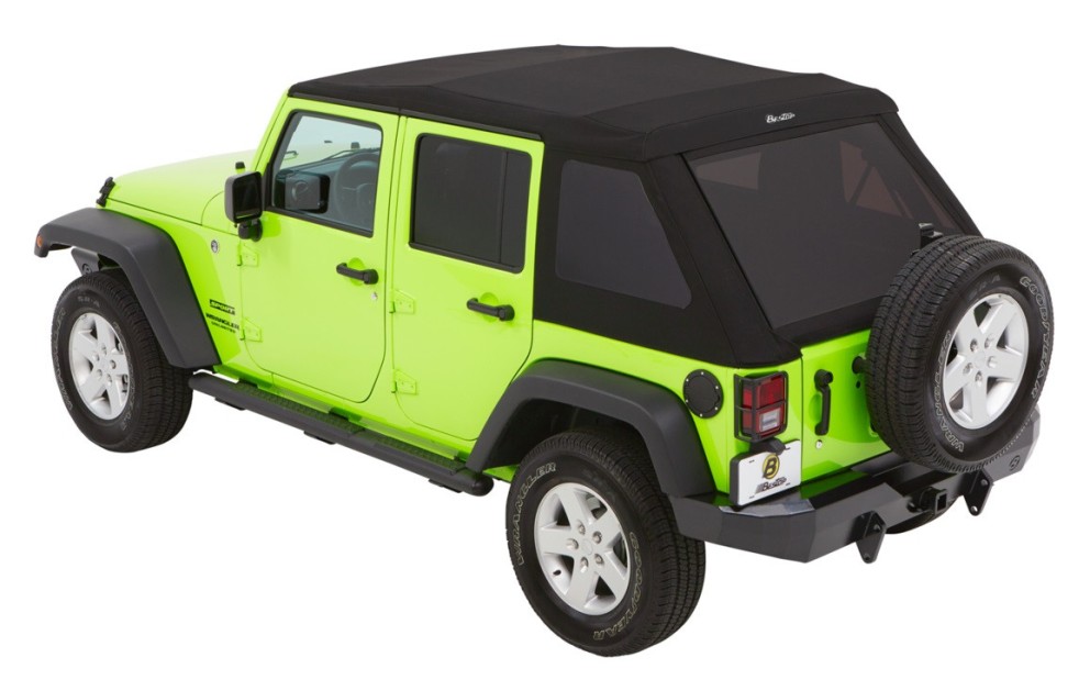 Bestop 5492335 Trektop Glide Soft Top Black Diamond Jeep Wrangler JK 07-18 4 Door