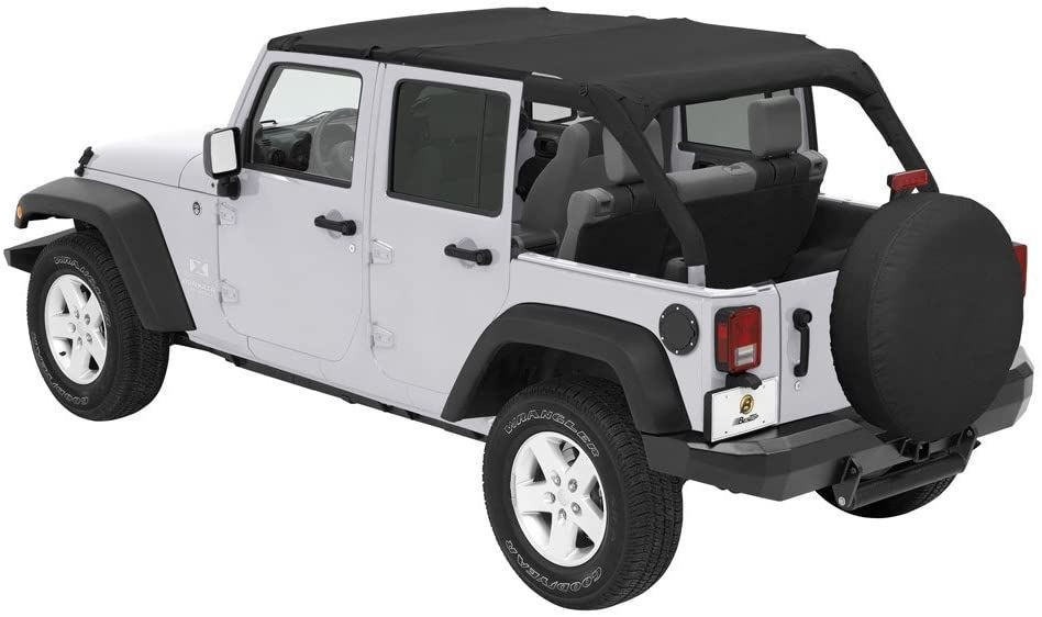 Bestop 5259435 Header Safari Bikini Jeep Wrangler JK 10-17 4 Door (Black Diamond)