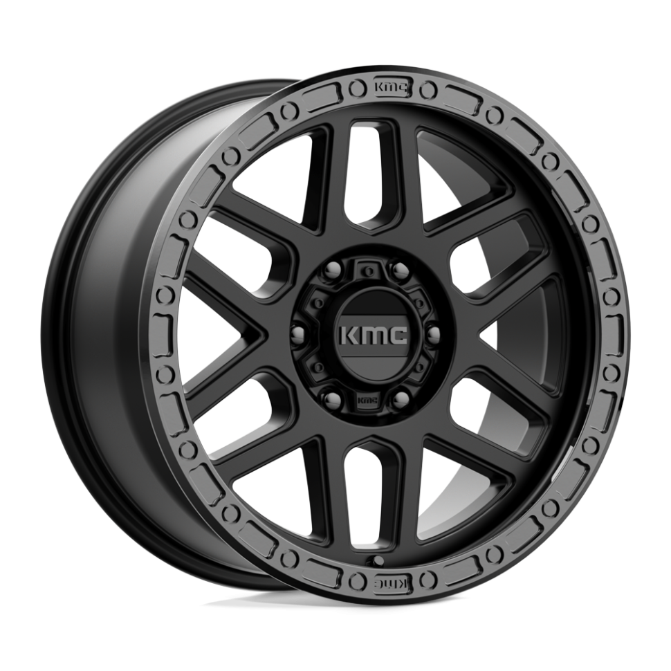 KMC Wheels KM54479050712N Mesa Wheel Satin Black W/Gloss Black Lip 17x9 -12