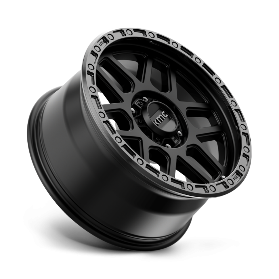 KMC Wheels KM54479050712N Mesa Wheel Satin Black W/Gloss Black Lip 17x9 -12