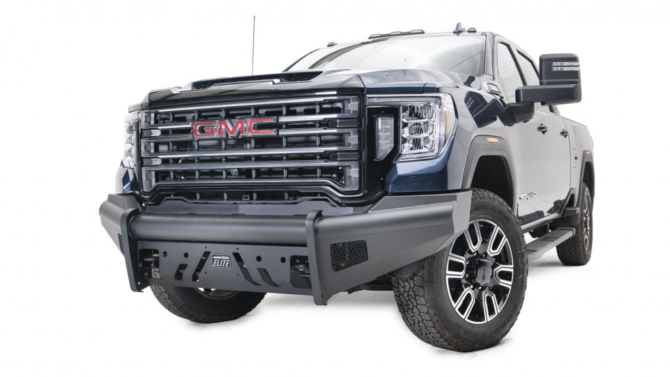 Передний бампер Black Steel Elite GMC Sierra 2500/3500 15-19 Fab Fours GM14-Q3161-1