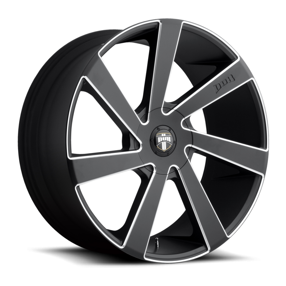 DUB Wheels S133229506+15 Directa S133 Wheel Matte Black Milled 22x9.5 +15