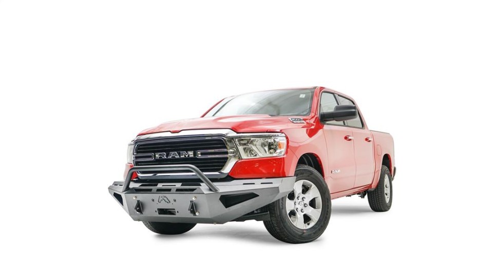 Передний бампер под лебёдку Dodge Ram 1500 19-26 Red Steel Fab Fours DR19-RS4262-1