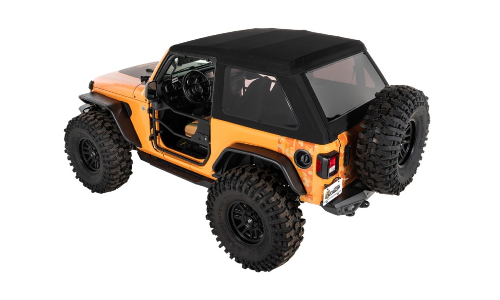 Bestop 5493017 Trektop Glide Soft Top Premium Black Twill Jeep Wrangler JL 18-26 2 Door
