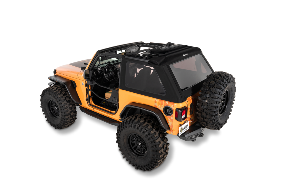 Bestop 5493017 Trektop Glide Soft Top Premium Black Twill Jeep Wrangler JL 18-26 2 Door