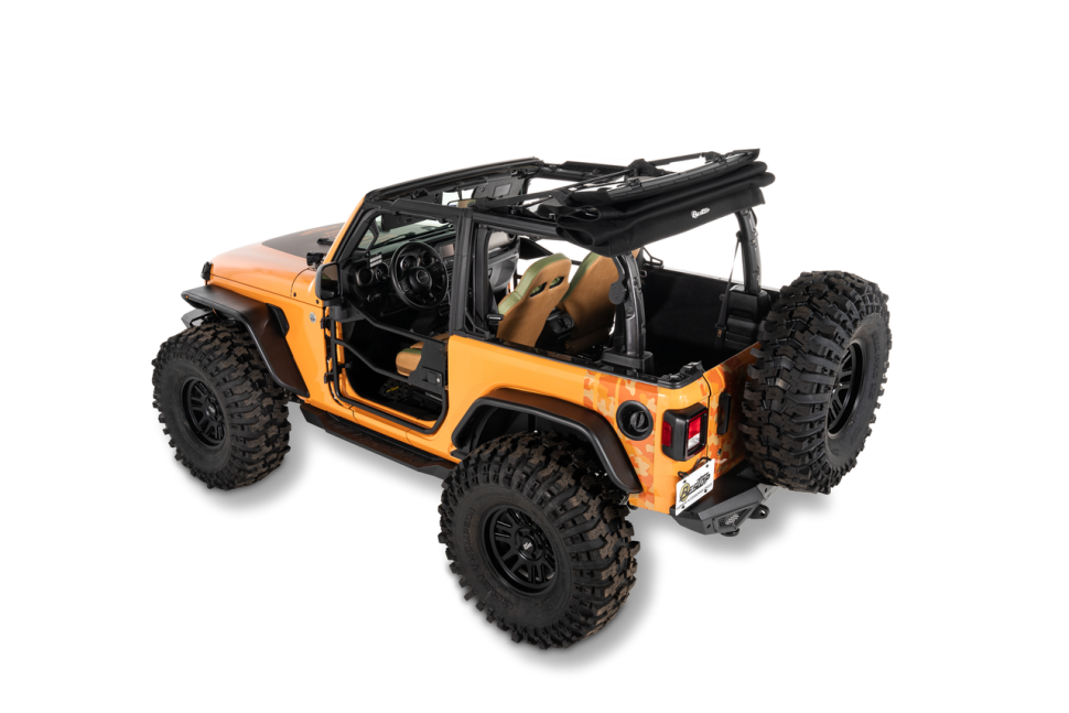 Bestop 5493017 Trektop Glide Soft Top Premium Black Twill Jeep Wrangler JL 18-26 2 Door