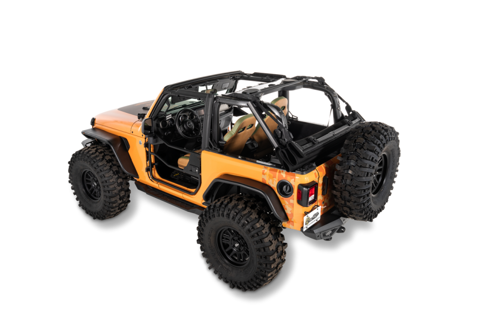Bestop 5493017 Trektop Glide Soft Top Premium Black Twill Jeep Wrangler JL 18-26 2 Door