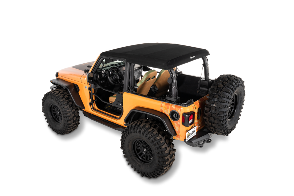 Bestop 5493017 Trektop Glide Soft Top Premium Black Twill Jeep Wrangler JL 18-26 2 Door