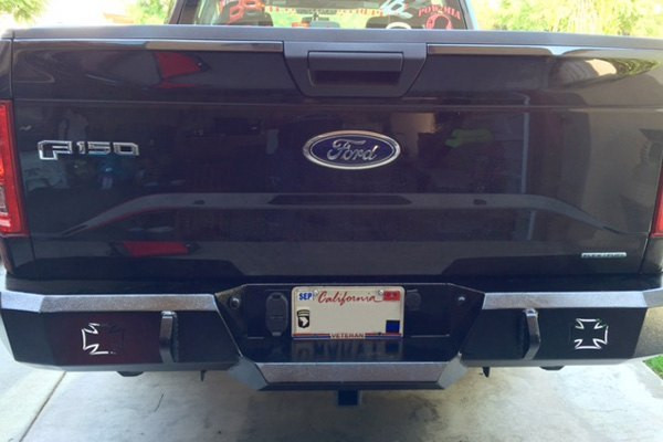 Задній бампер Iron Cross Heavy Duty Series Чорний глянець Ford F-150