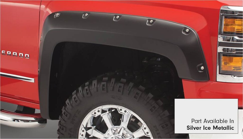 Bushwacker 40927-54 Pocket Painted Fender Flares Set 4 PC Chevrolet Silverado 1500 19-22