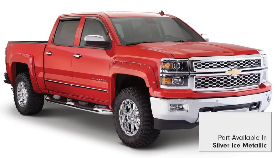 Bushwacker 40927-54 Pocket Painted Fender Flares Set 4 PC Chevrolet Silverado 1500 19-22