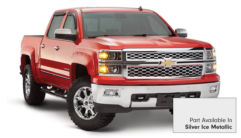 Bushwacker 40927-54 Pocket Painted Fender Flares Set 4 PC Chevrolet Silverado 1500 19-22