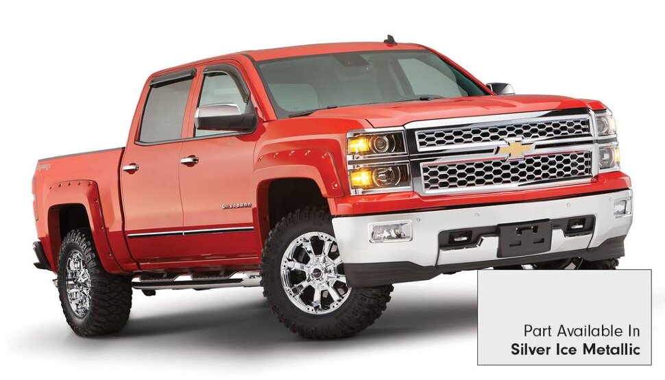 Bushwacker 40927-54 Pocket Painted Fender Flares Set 4 PC Chevrolet Silverado 1500 19-22